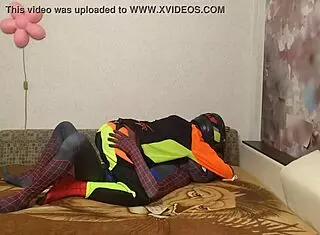 gay spiderman meets motocross rider in an adventure.