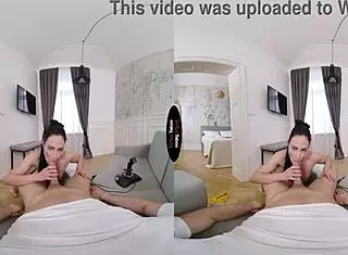 virtual taboo vr blowjob from brunette feels so real