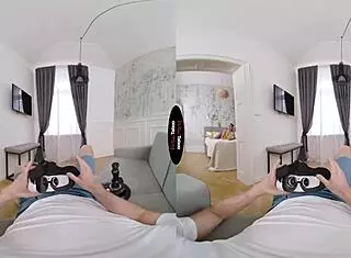 virtual taboo vr blowjob from brunette feels so real