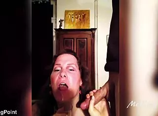 the milf young 18+ sucking big cock and swallowing cum