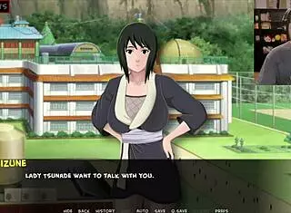 Sarada Trains in Naruto Game with Big Tits and Ass Exposed