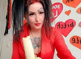Want a saliva cocktail with bananas and strawberries on my cock, dirty boy?
