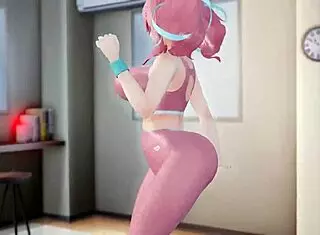 Bremerton performs bikini dance in Azur Lane MMD