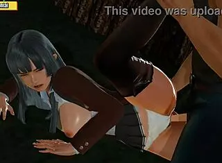 Babe deepthroats monster cock in hentai 3d revenge of the gangsters ep05