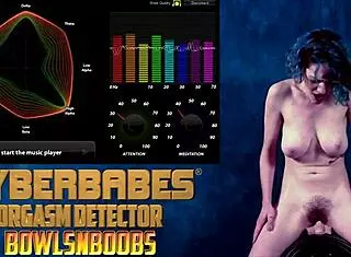 Watch this sybian orgasm clip with natural tits!