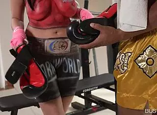 Watch Kira Queen Lap Up Cum After Pussy Slammed By BBC Boxing Coach!