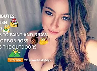 adorable girl in shirt loves chatting on webcam