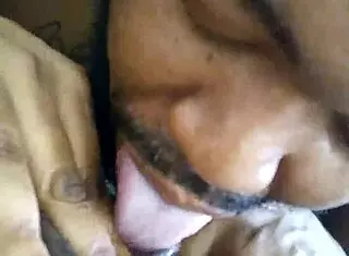 she licks her fat pussy and clit