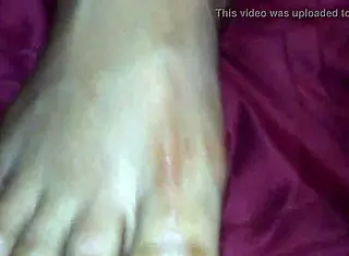 Cumshot black Ebony footjob### Alternative:Ebony Black footjob with a Cumshot finish