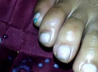 Cumshot black Ebony footjob### Alternative:Ebony Black footjob with a Cumshot finish