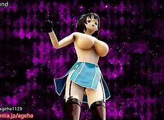 I watch Takao's enticing bum dance in this hentai scene