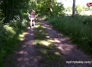 A big cock gets its backdoor pounded in a European babe