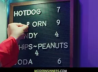 athena faris and ricky spanish fucking nastily in public cinema