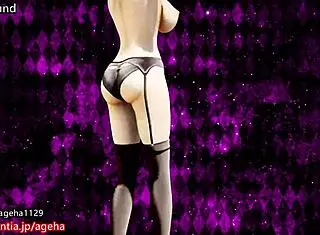 I watch Takao's enticing bum dance in this hentai scene