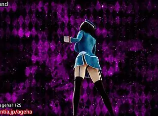 I watch Takao's enticing bum dance in this hentai scene