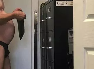 Mature woman almost caught masturbating