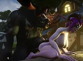Want to see a cum-drinking ritual in this Warcraft threesome parody?