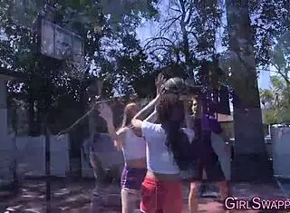 Teen 18+ Stepdaughter Explores Taboo Pleasures in Foursome Encounter