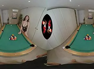 Vrlatina huge tits latina fucked on pool table in pov