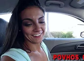 Teen babe rubs pussy POV 😍