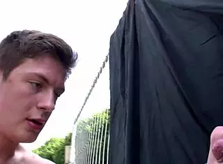 just another wild gloryhole session outdoors with random strangers.