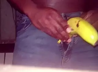 Monkey loves banana and tie wearing