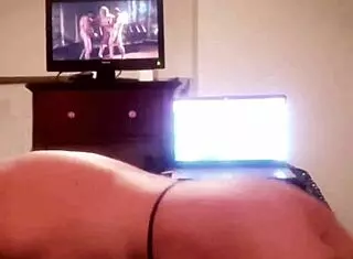 luvs2cumm69 pounds his fuck doll hard in homemade lingerie session. big cock stretches her ass wide open