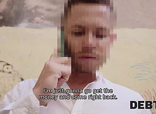 Debt4k Girls handeln Schulden für wilde Rave-Party mit Collector ein