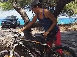 Fucking my bike on a public road