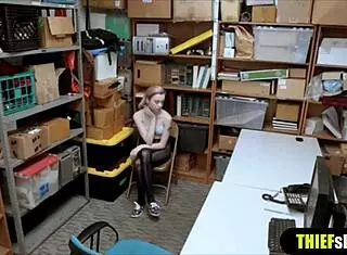 Skinny Shoplifter Punished by Cop