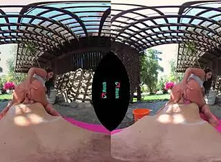 Busty Angela White rides cowgirl in outdoor POV hardcore session ending with cumshot