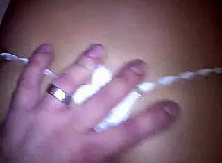 Massive cock penetrates tight ass using anal toys and thong