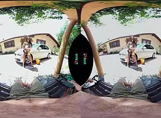 Busty Angela White rides cowgirl in outdoor POV hardcore session ending with cumshot