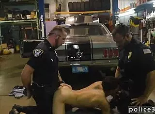 gay guy groans while getting torn up by police