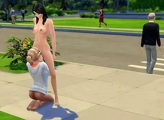 Lesbians Engage in Nasty Masturbation and Kissing on Street