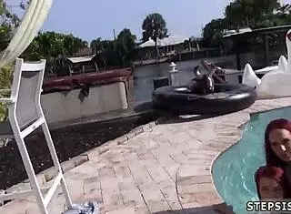 Teen Hints at Family Taboo with Ejaculation in Threesome