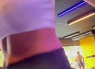 petite pornstar orgasms at gym