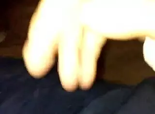 Petite 18+ rubs tight pussy while sucking cock