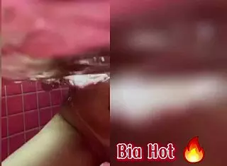 Hot European Brunette Bia Invites You To Enjoy The Heat In The Naked Pool Solo