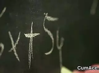 horny idol receives sperm load on face and gulps all the spunk