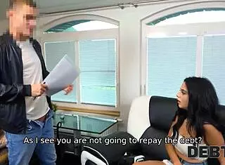debt collector can't resist hot teen's blowjob 😏