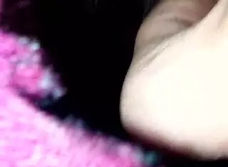 Petite 18+ rubs tight pussy while sucking cock