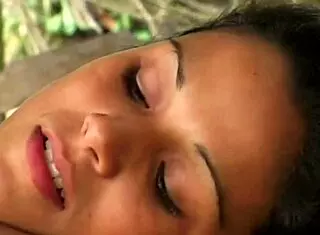 Latina brunette fucks farmhand's big cock in doggystyle on the farm