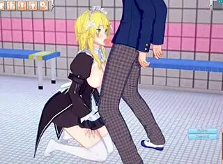 Feeling the passion in Re Zero Frederica's breast rubbing scene from the hentai game