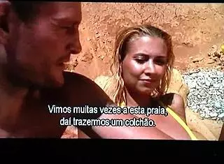 Group Of Swingers Enjoy A Day At The Beach In This Trimmed Video Clip