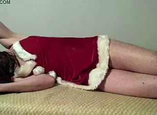 nuisette007 plays santa in crossdressing fun with shemale elements