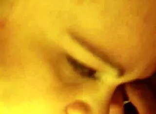 I am totally fucking her mouth with my cock right now