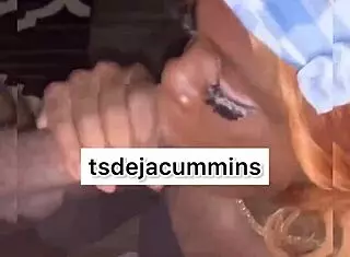 i can't believe i'm sucking teanna trump's big cock so deep, and she cums all over me like a slut