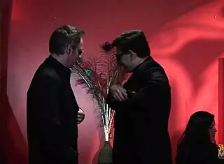 Two Classy Milfs Enjoy a Relaxing Gathering with Friends in Stockings