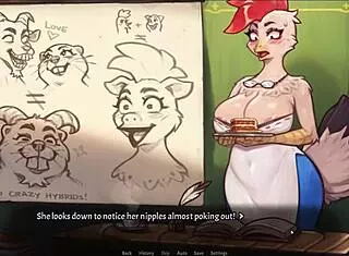 The Pig Princess Teaches Anatomy Using Her Naked Body In The Library